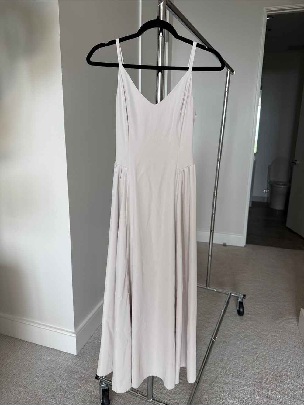 Aritzia Light Beige Maxi Slip Dress
